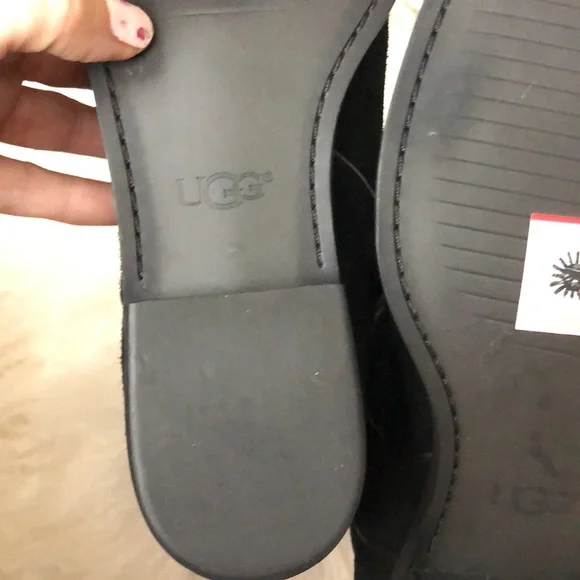 UGG Gracen Black Suede Tall Riding Zipper Boots - Picture 7 of 12